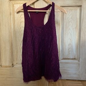 Lace burgundy cami from Dynamite